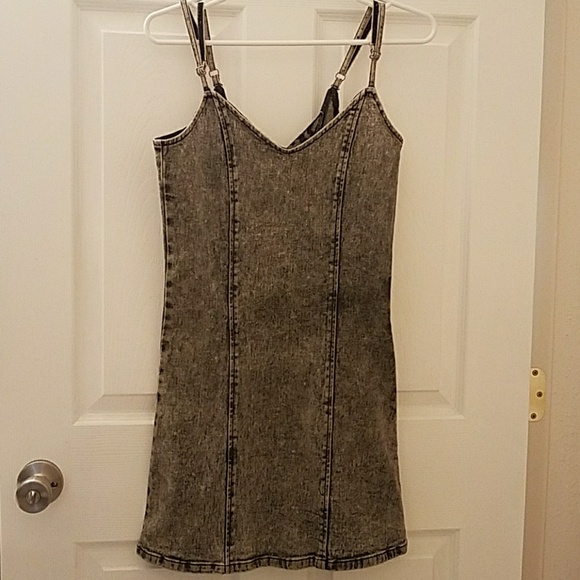 Denim Afends Club Dresses & Skirts - Black Acid Wash Stretch Denim Dress (size: 4)